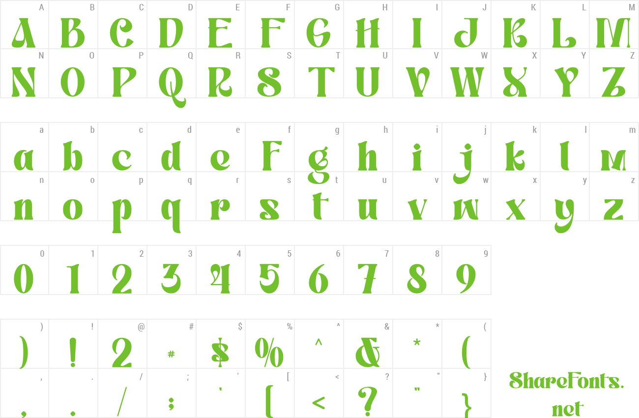 Font Rock Attack preview